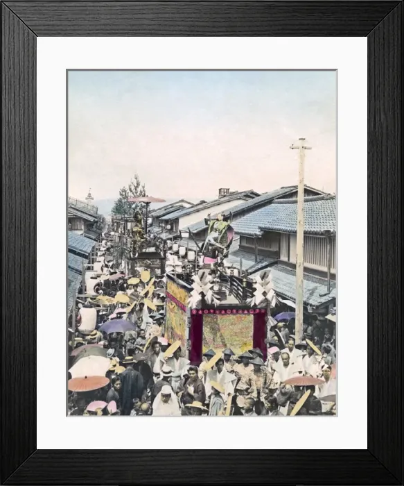Framed Print : Festival car at Kyoto, Japan, circa 1880s Framed Print : Festival car at Kyoto, Japan, circa 1880s