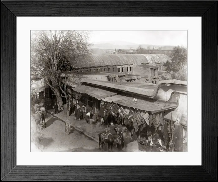 Framed Print : Street bazaar, Damascus, Syria, circa 1880s