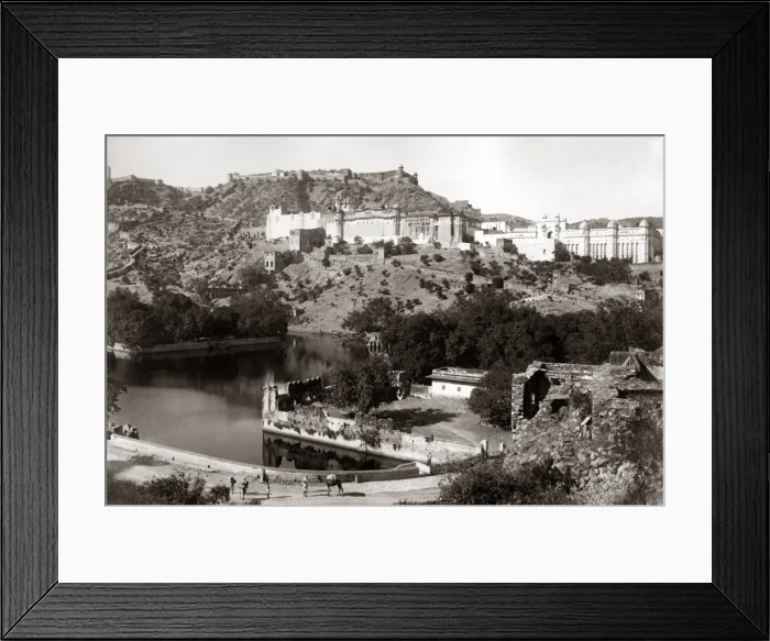 Framed Print : Ancient city of Amer, India, circa 1880s - Now part of Jaipu Framed Print : Ancient city of Amer, India, circa 1880s - Now part of Jaipu