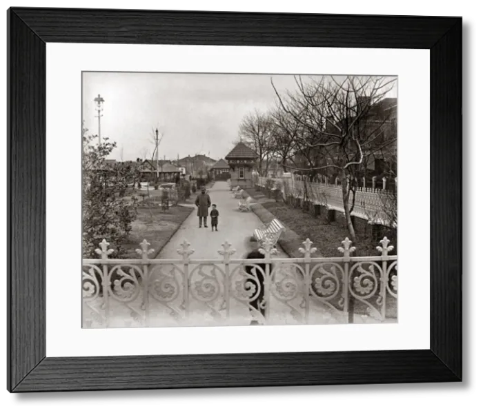 Framed Print : European Park, Shanghai, China, circa 1890 Framed Print : European Park, Shanghai, China, circa 1890