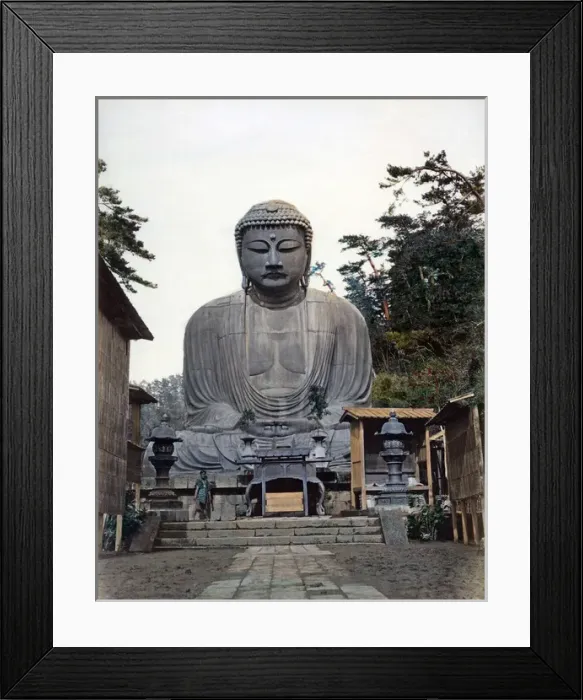 Framed Print : Daibutsu, bronze image of Buddha, Kamakura, Japan, circa 188 Framed Print : Daibutsu, bronze image of Buddha, Kamakura, Japan, circa 188