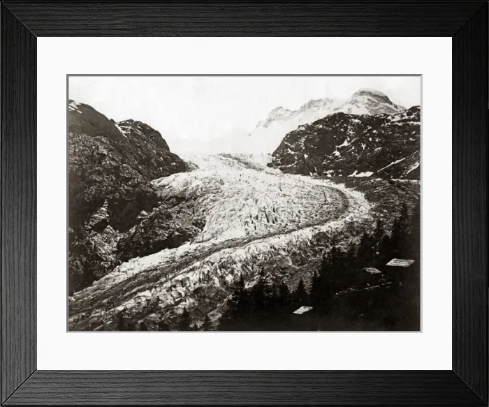 Framed Print : Mer de Glace, glacier, Mont Blanc, France, circa 1880s Framed Print : Mer de Glace, glacier, Mont Blanc, France, circa 1880s