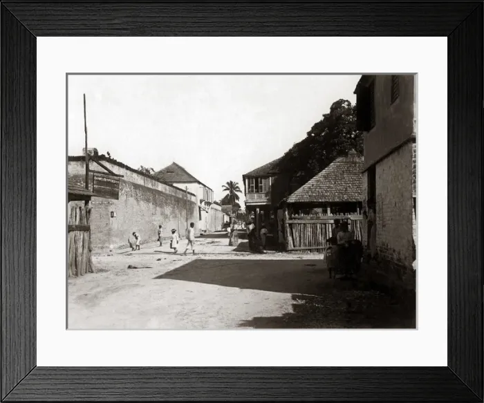 Framed Print : Young St, Spanish Town, Jamaica, West Indies, circa 1900 Framed Print : Young St, Spanish Town, Jamaica, West Indies, circa 1900