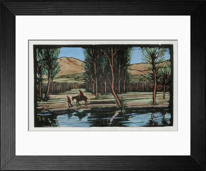 Framed Print : Lena (1899). Engraving of the Chapter V. By Carles Bosch de Framed Print : Lena (1899). Engraving of the Chapter V. By Carles Bosch de