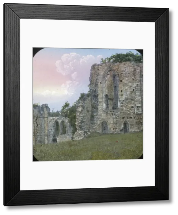 Framed Print : Easby Abbey, Exterior view of the Refectory, North Yorkshire Framed Print : Easby Abbey, Exterior view of the Refectory, North Yorkshire