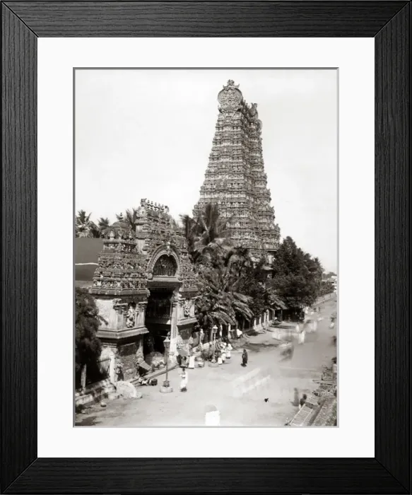 Framed Print : Meenaskshi Amman Hindu temple, Madura, India, circa 1890 Framed Print : Meenaskshi Amman Hindu temple, Madura, India, circa 1890