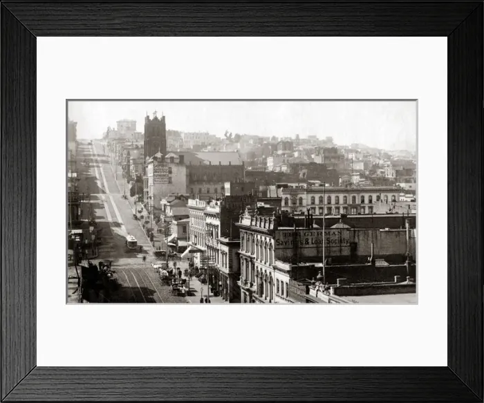 Framed Print : California Street, San Francisco, circa 1880s (Isiah Taber) Framed Print : California Street, San Francisco, circa 1880s (Isiah Taber)