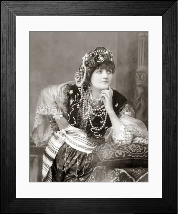 Framed Print : Egyptian or Turkish dancer, circa 1890 Framed Print : Egyptian or Turkish dancer, circa 1890