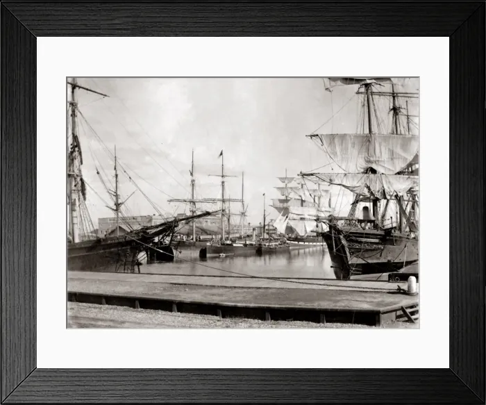 Framed Print : Docks at Adelaide, Australia, circa 1880 Framed Print : Docks at Adelaide, Australia, circa 1880
