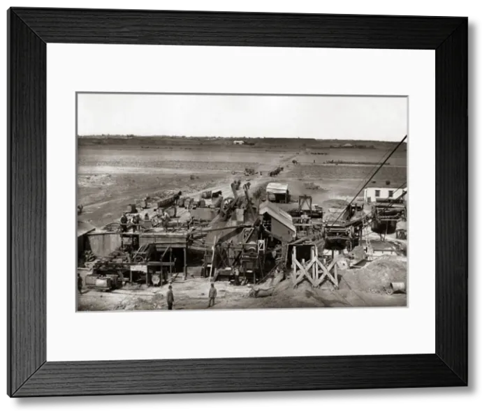 Framed Print : Winding gear, Kimberley Mine, South Africa, circa 1888studio Framed Print : Winding gear, Kimberley Mine, South Africa, circa 1888studio