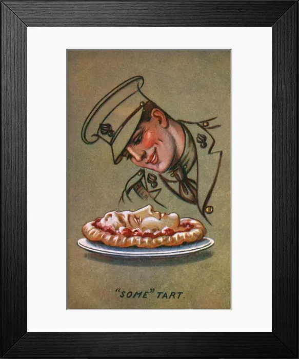 Framed Print : Some Tart - WW1 humorous postcard Framed Print : Some Tart - WW1 humorous postcard