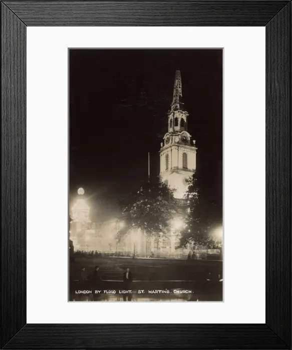 Framed Print : St. Martins in the Field Church, London - Floodlit Framed Print : St. Martins in the Field Church, London - Floodlit