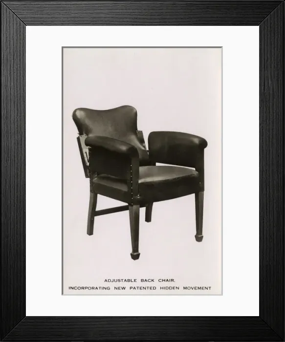 Framed Print : Adjustable back chair with hidden movement Framed Print : Adjustable back chair with hidden movement