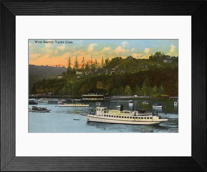 Framed Print : West Seattle Yacht Club, USA Framed Print : West Seattle Yacht Club, USA