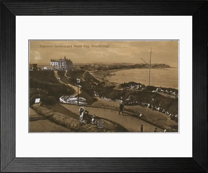 Framed Print : Clarence Gardens and North Bay, Scarborough, North Yorkshire Framed Print : Clarence Gardens and North Bay, Scarborough, North Yorkshire