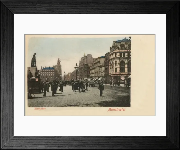 Framed Print : Piccadilly, Manchester, Lancashire Framed Print : Piccadilly, Manchester, Lancashire