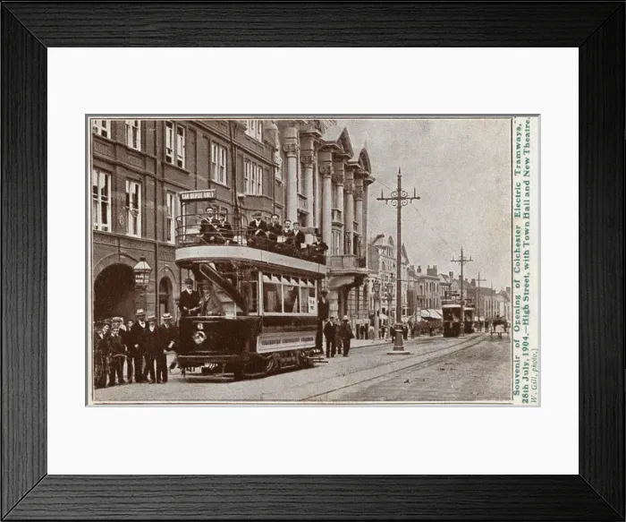 Framed Print : The Opening of the Colchester Electric Tramways Framed Print : The Opening of the Colchester Electric Tramways