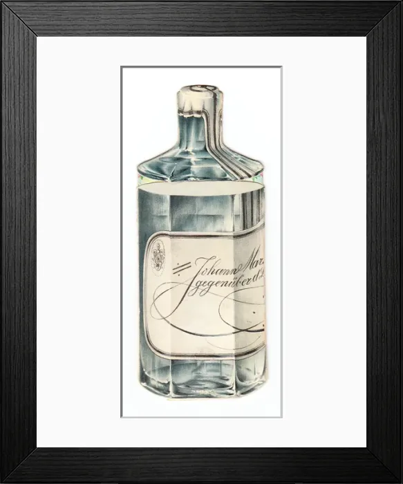 Framed Print : German greetings card in the shape of a perfume bottle Framed Print : German greetings card in the shape of a perfume bottle