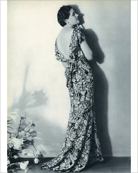 Floral evening dress 1934