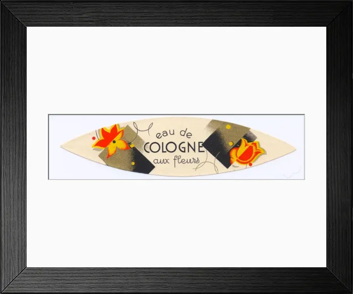 Framed Print : Perfume label, Eau de Cologne aux Fleurs Framed Print : Perfume label, Eau de Cologne aux Fleurs