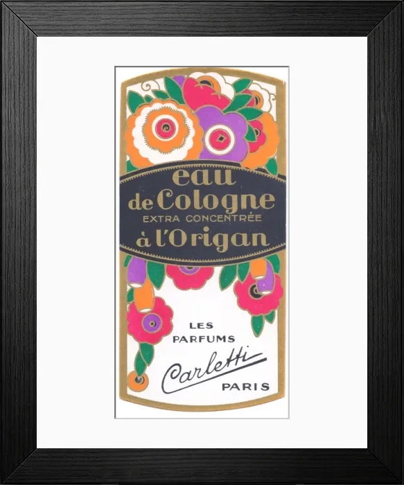 Framed Print : Perfume label, Eau de Cologne a l Origan Framed Print : Perfume label, Eau de Cologne a l Origan