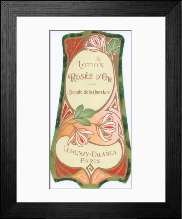 Framed Print : Label, Lotion Rosee d Or, Lorenzy-Palanca, Paris Framed Print : Label, Lotion Rosee d Or, Lorenzy-Palanca, Paris
