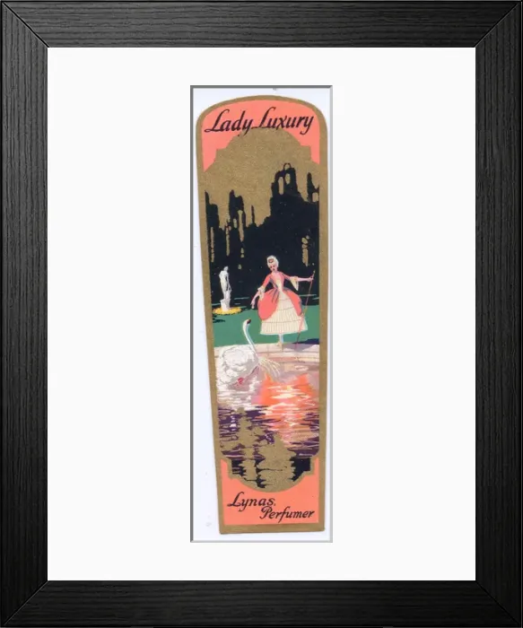 Framed Print : Perfume label, Lady Luxury by Lynas Framed Print : Perfume label, Lady Luxury by Lynas