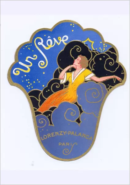 Perfume label, Un Reve, Lorenzy-Palanca, Paris