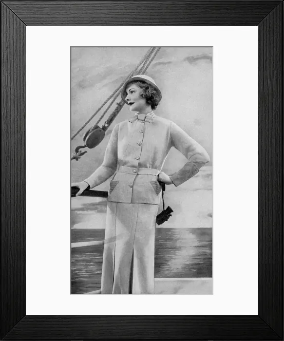 Framed Print : Smart suit from Jenners for cruise wear Framed Print : Smart suit from Jenners for cruise wear