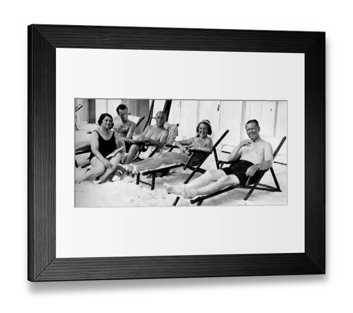 Framed Print : Society sun-basking at Juan-Les-Pins Framed Print : Society sun-basking at Juan-Les-Pins