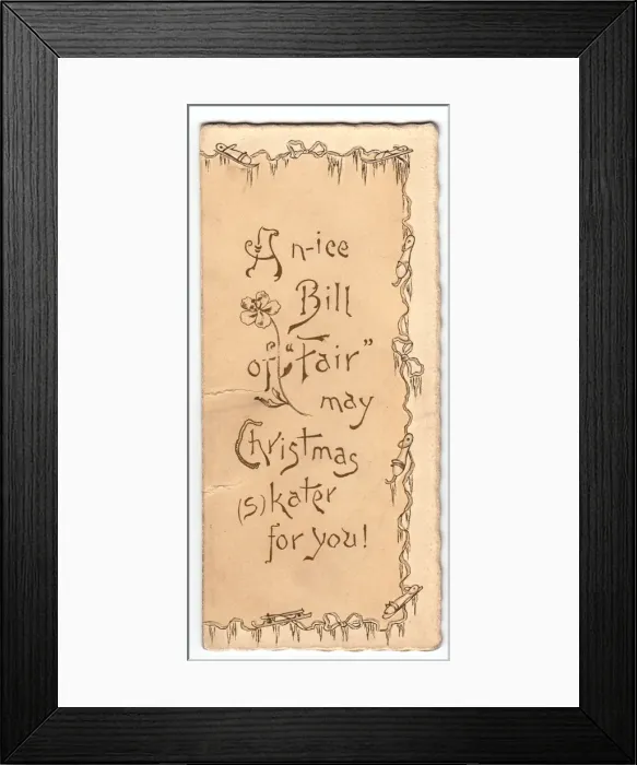 Framed Print : Front cover of a Christmas card Framed Print : Front cover of a Christmas card