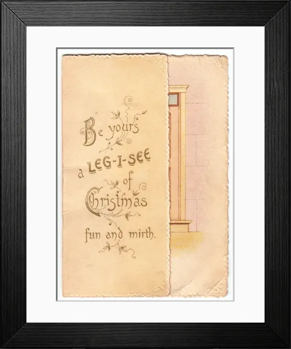 Framed Print : Front cover of a Christmas card Framed Print : Front cover of a Christmas card