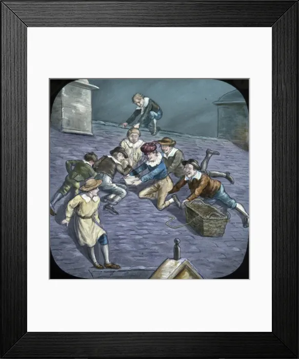 Framed Print : Boys on Roof Framed Print : Boys on Roof