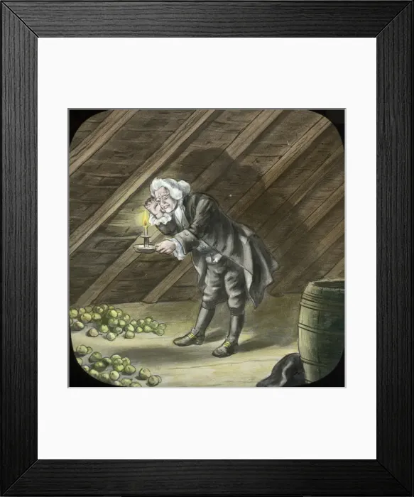 Framed Print : Doctor looking at apples Framed Print : Doctor looking at apples