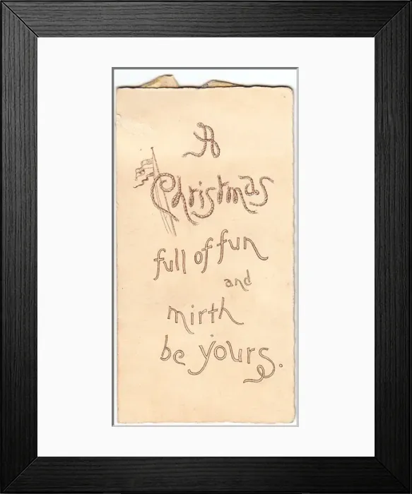Framed Print : Front cover of a Christmas card Framed Print : Front cover of a Christmas card
