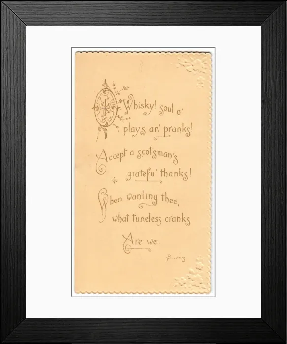 Framed Print : Front cover of a New Year card Framed Print : Front cover of a New Year card