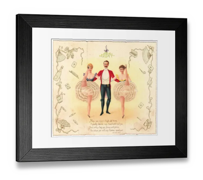 Framed Print : Inside a pop-up New Year card Framed Print : Inside a pop-up New Year card