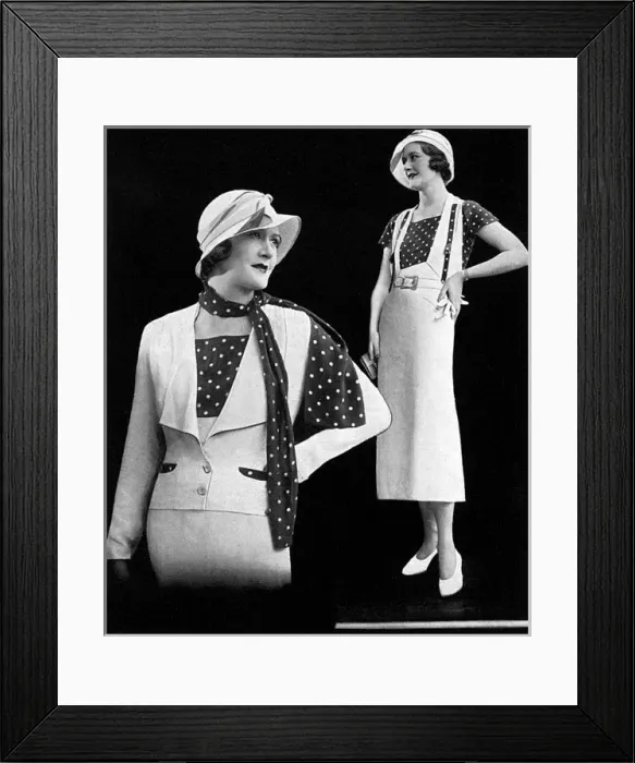Framed Print : Skirt suit for holidays or cruises, 1932 Framed Print : Skirt suit for holidays or cruises, 1932