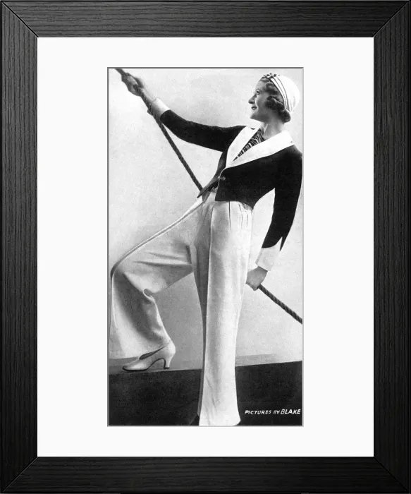 Framed Print : Deck or beach suit for holidays or cruises, 1932 Framed Print : Deck or beach suit for holidays or cruises, 1932
