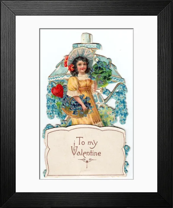 Framed Print : Three-dimensional Valentine card Framed Print : Three-dimensional Valentine card