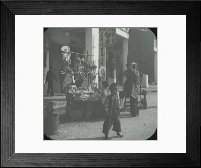 Framed Print : South China - Stall on the Praya Framed Print : South China - Stall on the Praya