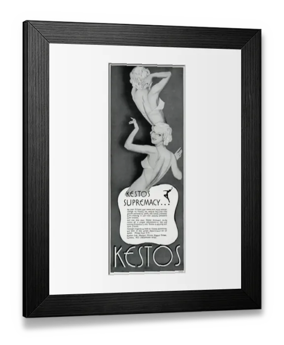 Framed Print : Advert by Kestos lingerie 1937 Framed Print : Advert by Kestos lingerie 1937