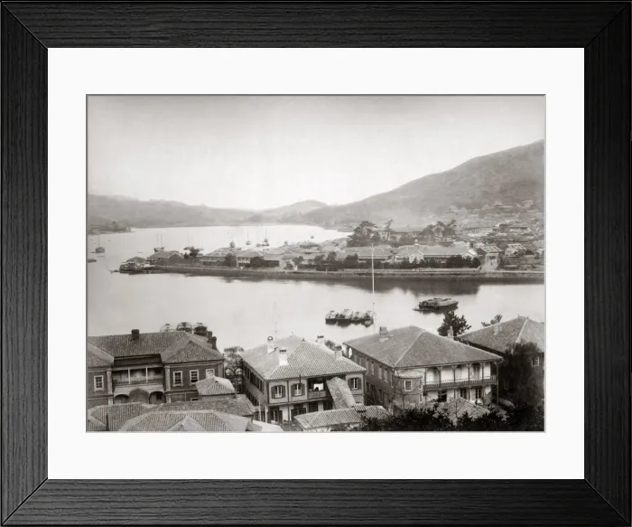 Framed Print : Dejima foreign settlement, Nagasaki, Japan, circa 1890 Framed Print : Dejima foreign settlement, Nagasaki, Japan, circa 1890