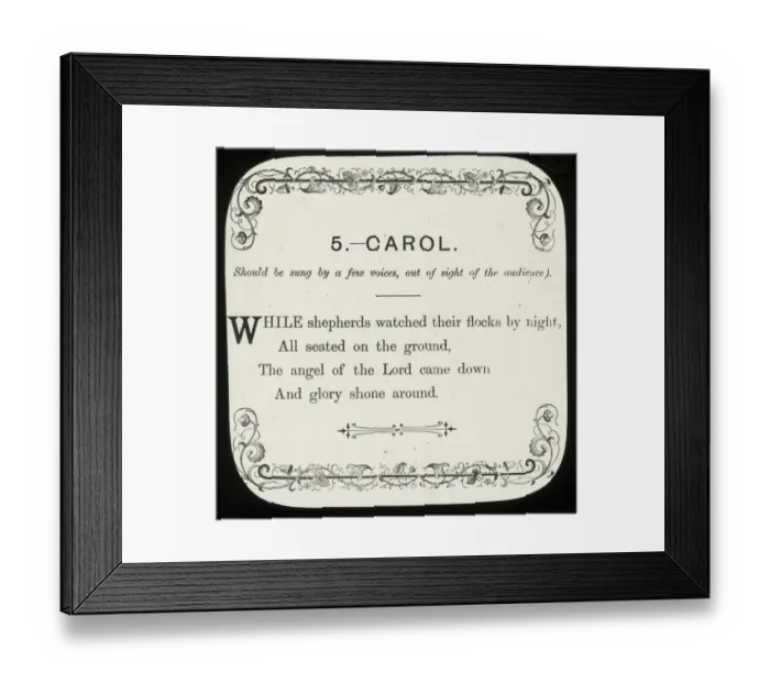 Framed Print : Nursery Rhymes - Carol words Framed Print : Nursery Rhymes - Carol words