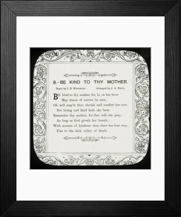 Framed Print : Nursery Rhymes - Be Kind to thy Mother Framed Print : Nursery Rhymes - Be Kind to thy Mother