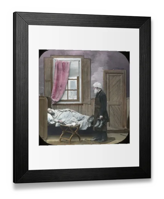Framed Print : Bless You - David at sick bed. Part of Box 79 Boswell Collection Framed Print : Bless You - David at sick bed. Part of Box 79 Boswell Collection