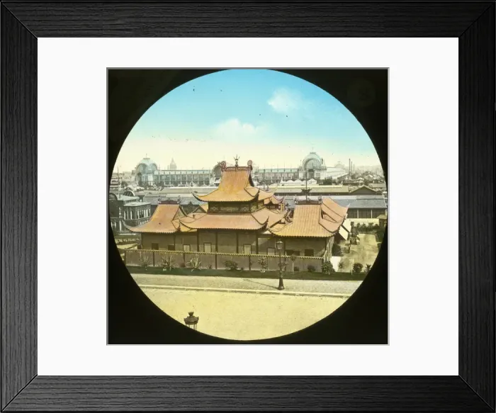 Framed Print : Paris Exhibition of 1889 - Chinese Pavilion Framed Print : Paris Exhibition of 1889 - Chinese Pavilion