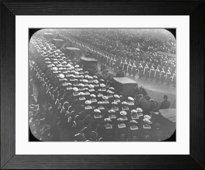Framed Print : Funeral of Edward VII - Bluejackets marching Framed Print : Funeral of Edward VII - Bluejackets marching