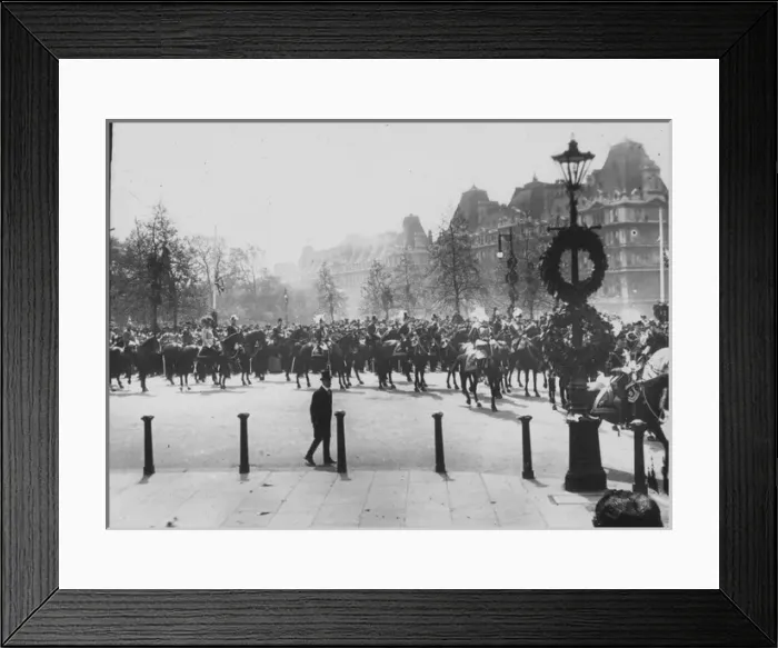 Framed Print : Funeral of Edward VII - Escort of 9 Kings Framed Print : Funeral of Edward VII - Escort of 9 Kings