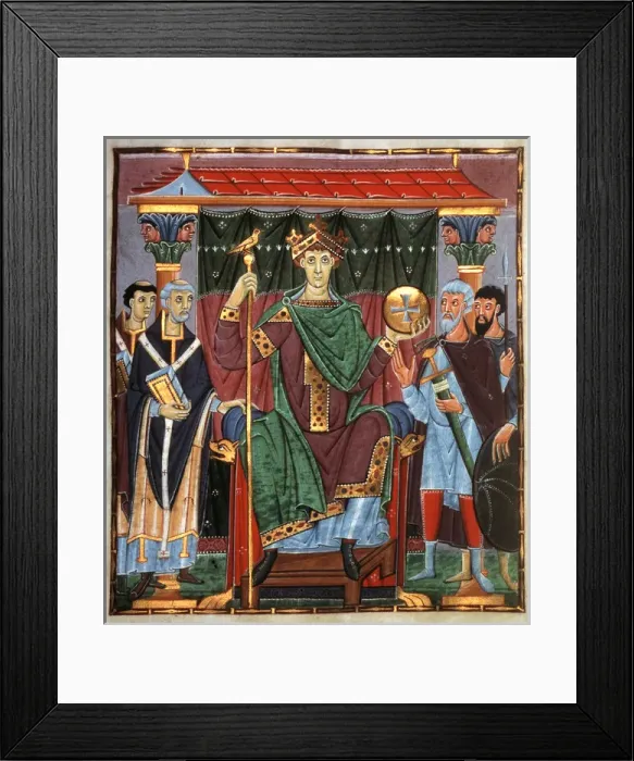 Framed Print : The Gospels of Henry the Lion Framed Print : The Gospels of Henry the Lion